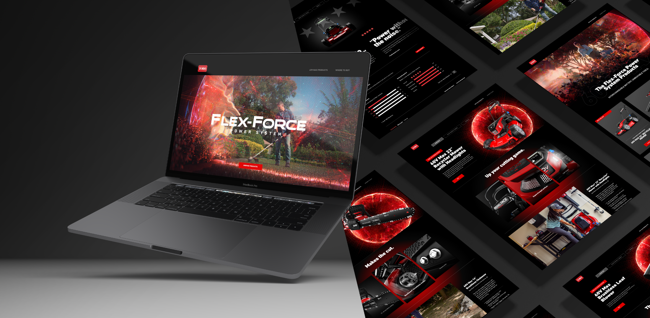 Toro Flex-Force Website Mockup