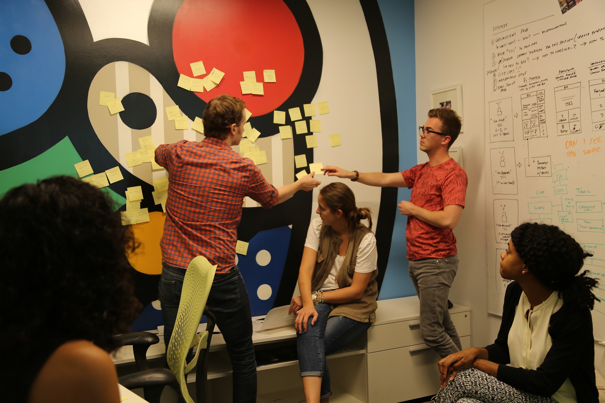 Planit's web development team working on Information Architecture